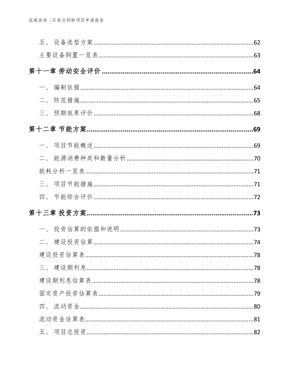 石家庄钙粉项目申请报告(模板范本)_第5页