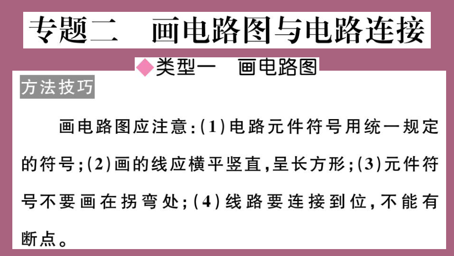 专题二画电路图与电路连接ppt课件_第2页