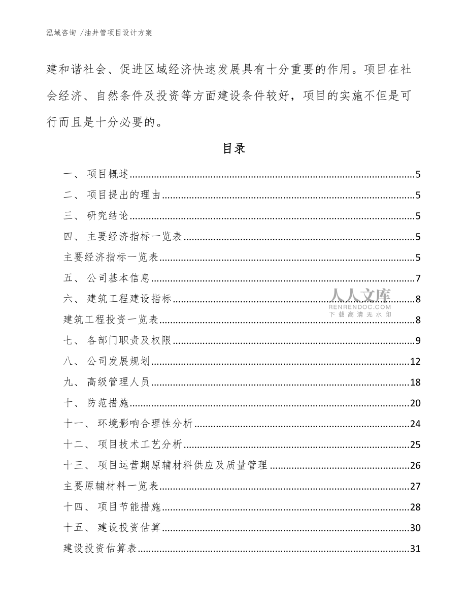 油井管項目設計方案(模板)_第2頁