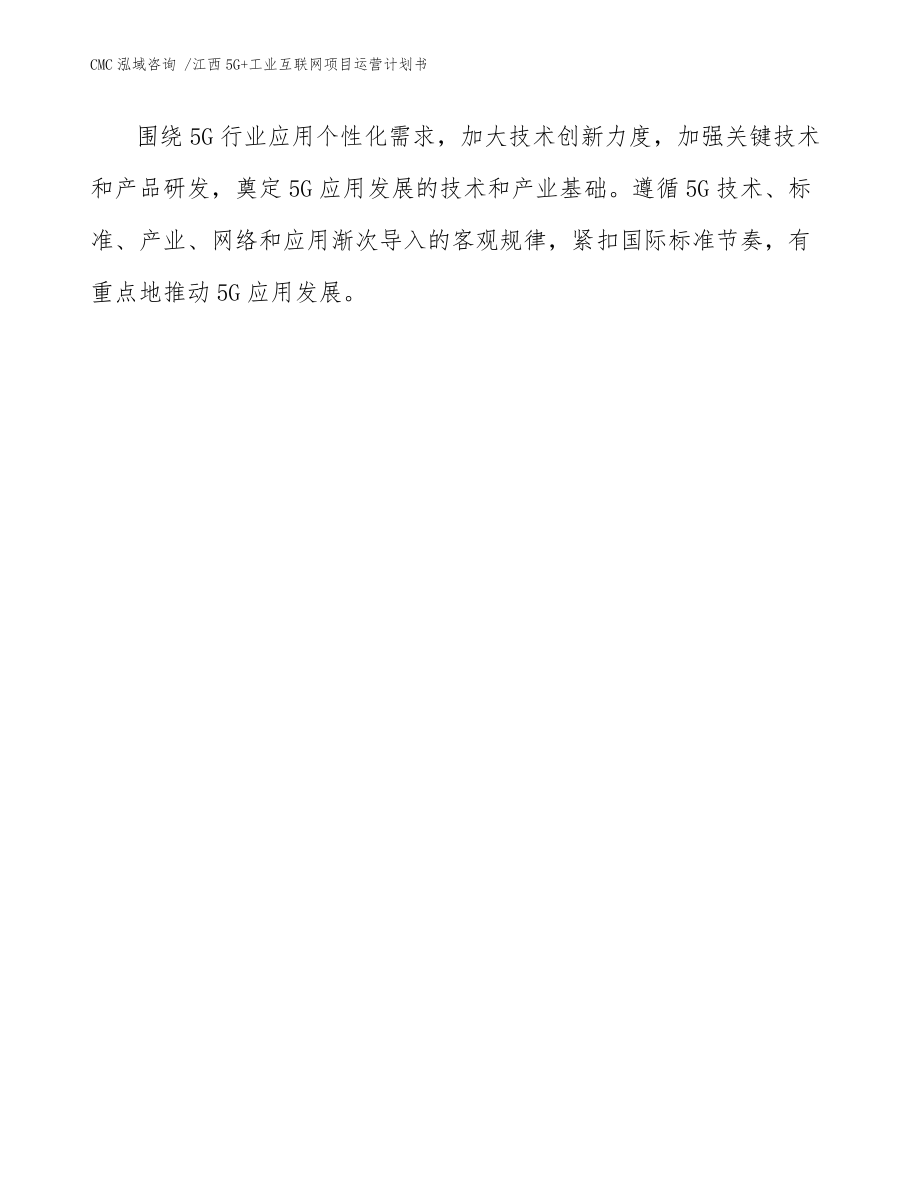 江西5G+工业互联网项目运营计划书_范文参考_第3页