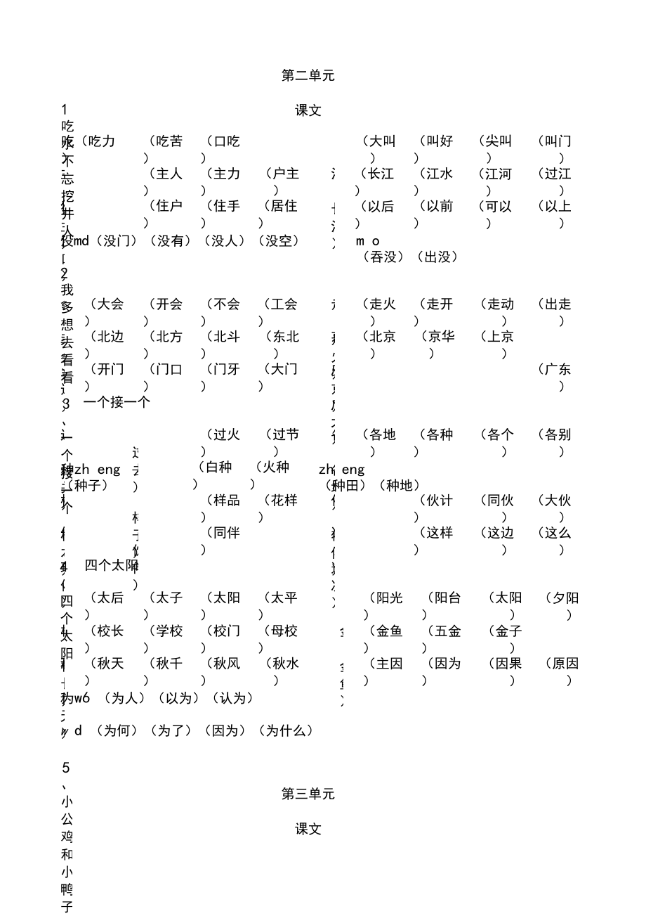 小學(xué)一年級(jí)下冊(cè)語(yǔ)文生字組詞_第3頁(yè)