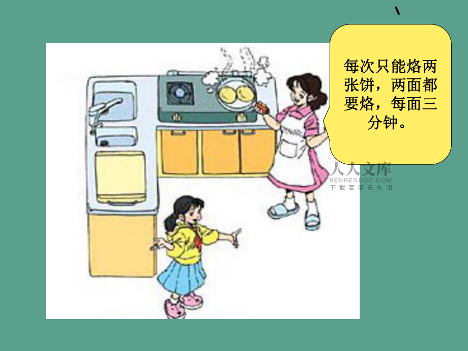 新人教版二年级上数学广角烙饼问题ppt课件_第2页