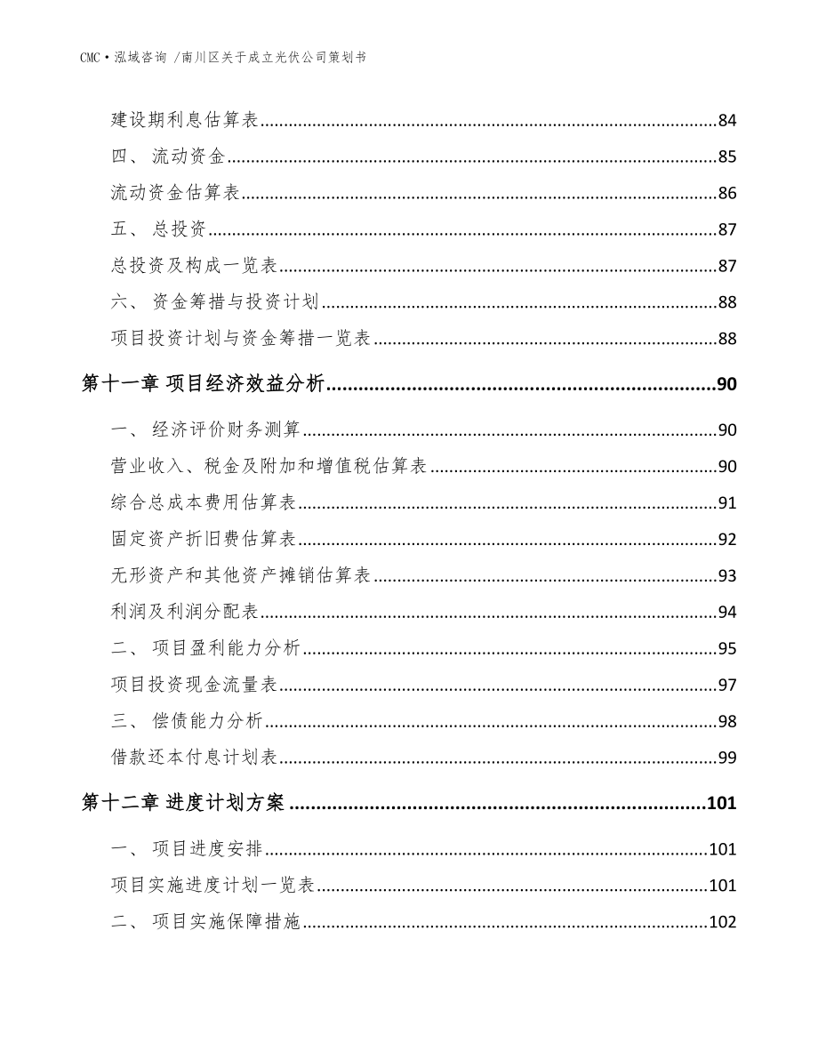 南川区关于成立光伏公司策划书-(模板范文)_第5页