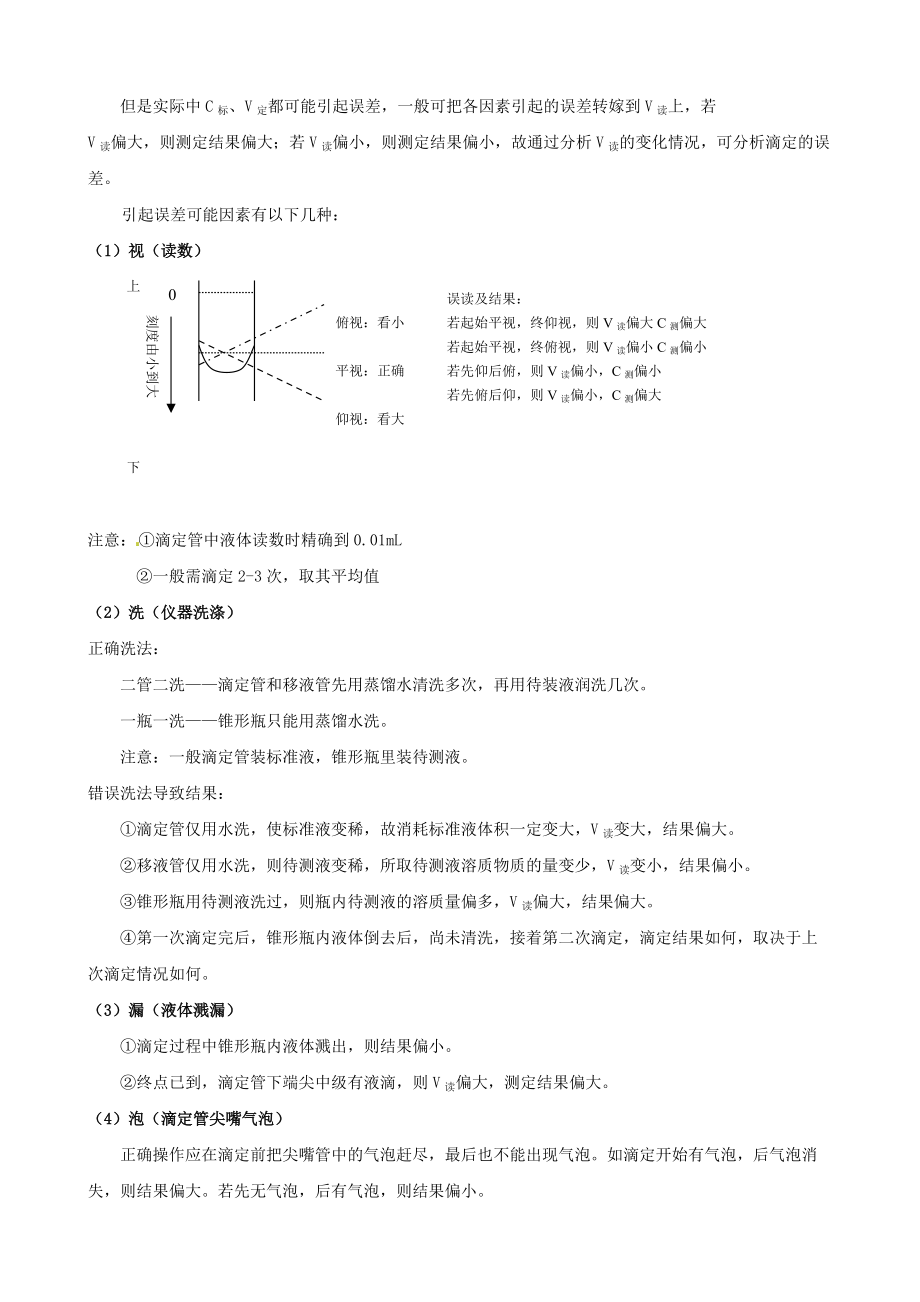 2011屆高考化學(xué) 專題34:酸堿中和滴定考點(diǎn)解析復(fù)習(xí) 人教版_第5頁
