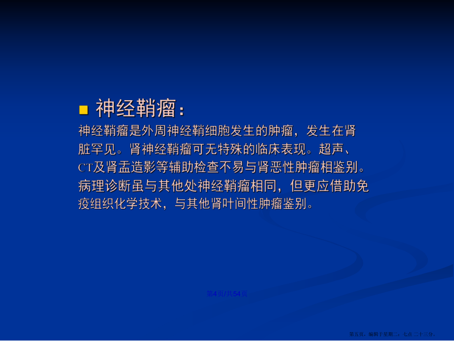 肾脏肿瘤及肿瘤样病变的超声诊断学习教案_第5页