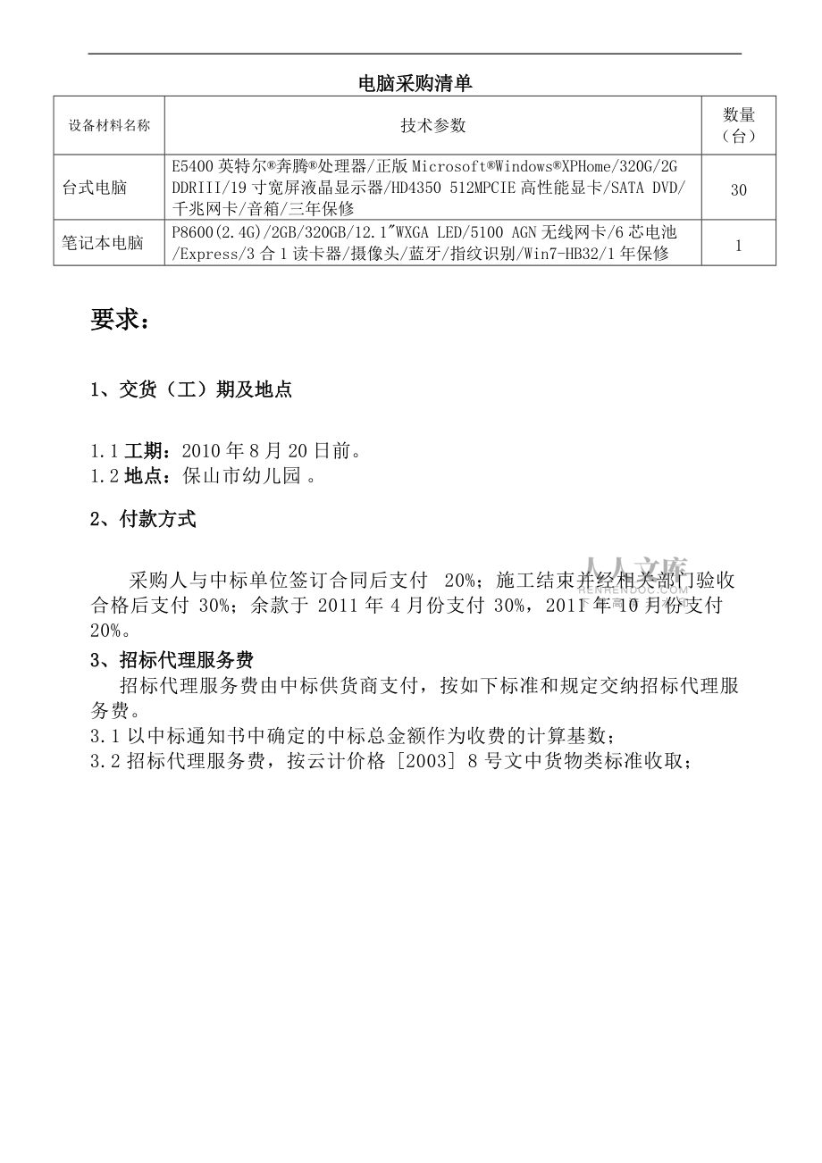 监控系统采购清单_第2页