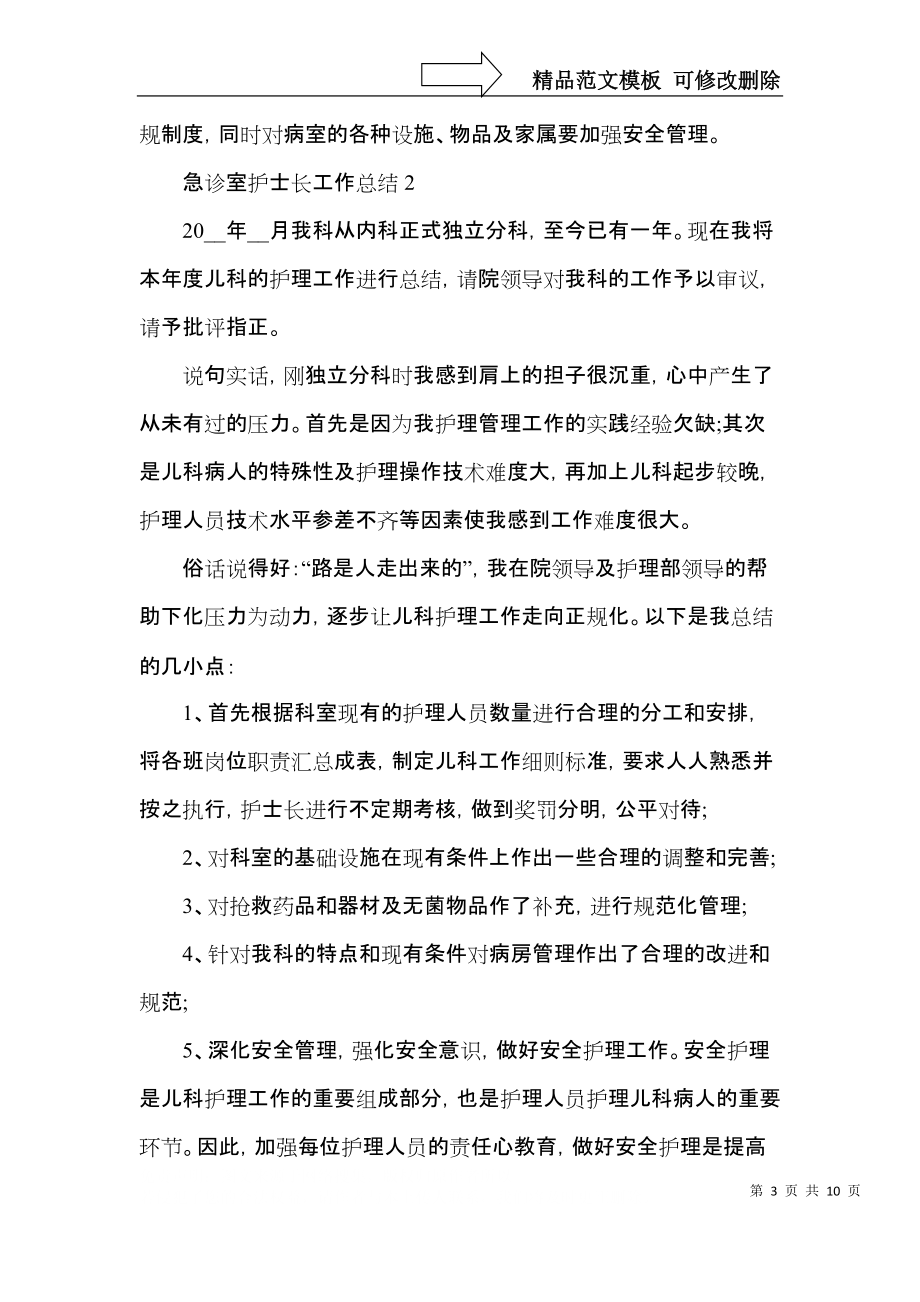 急诊室护士长工作总结_第3页