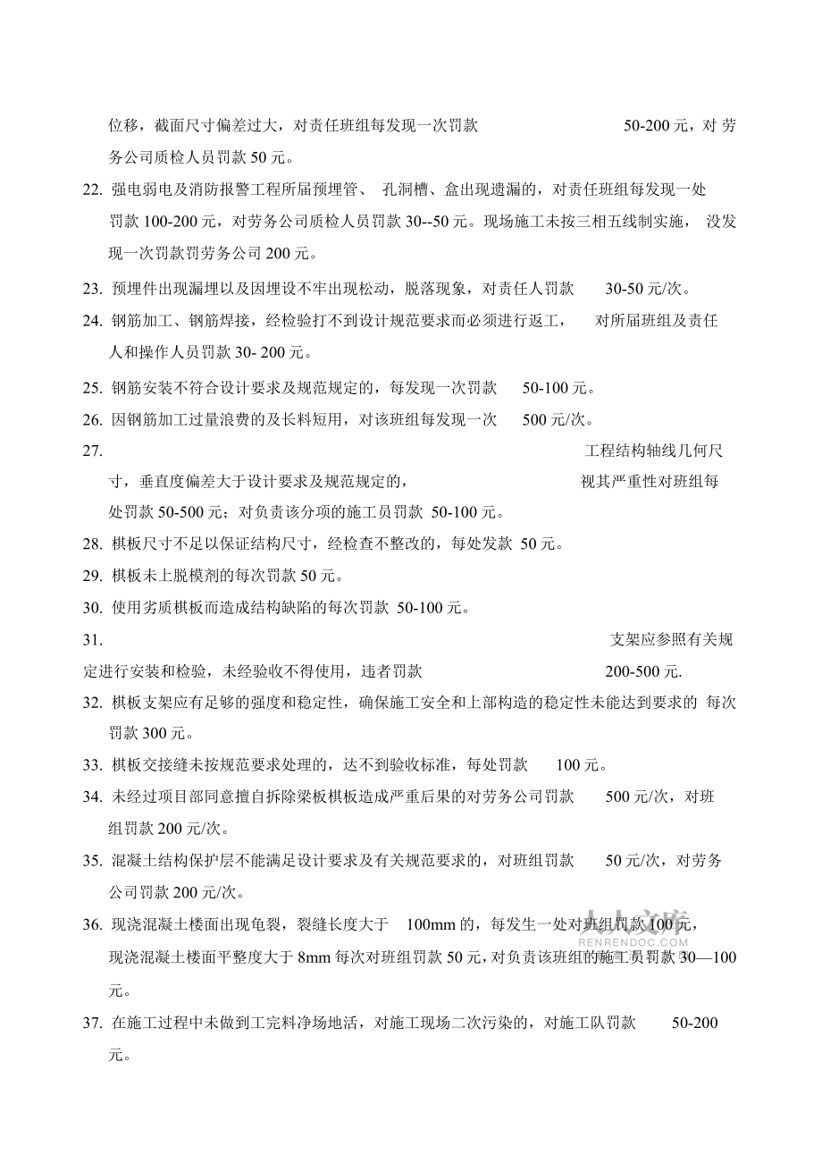 建筑工程质量管理奖罚制度_第2页