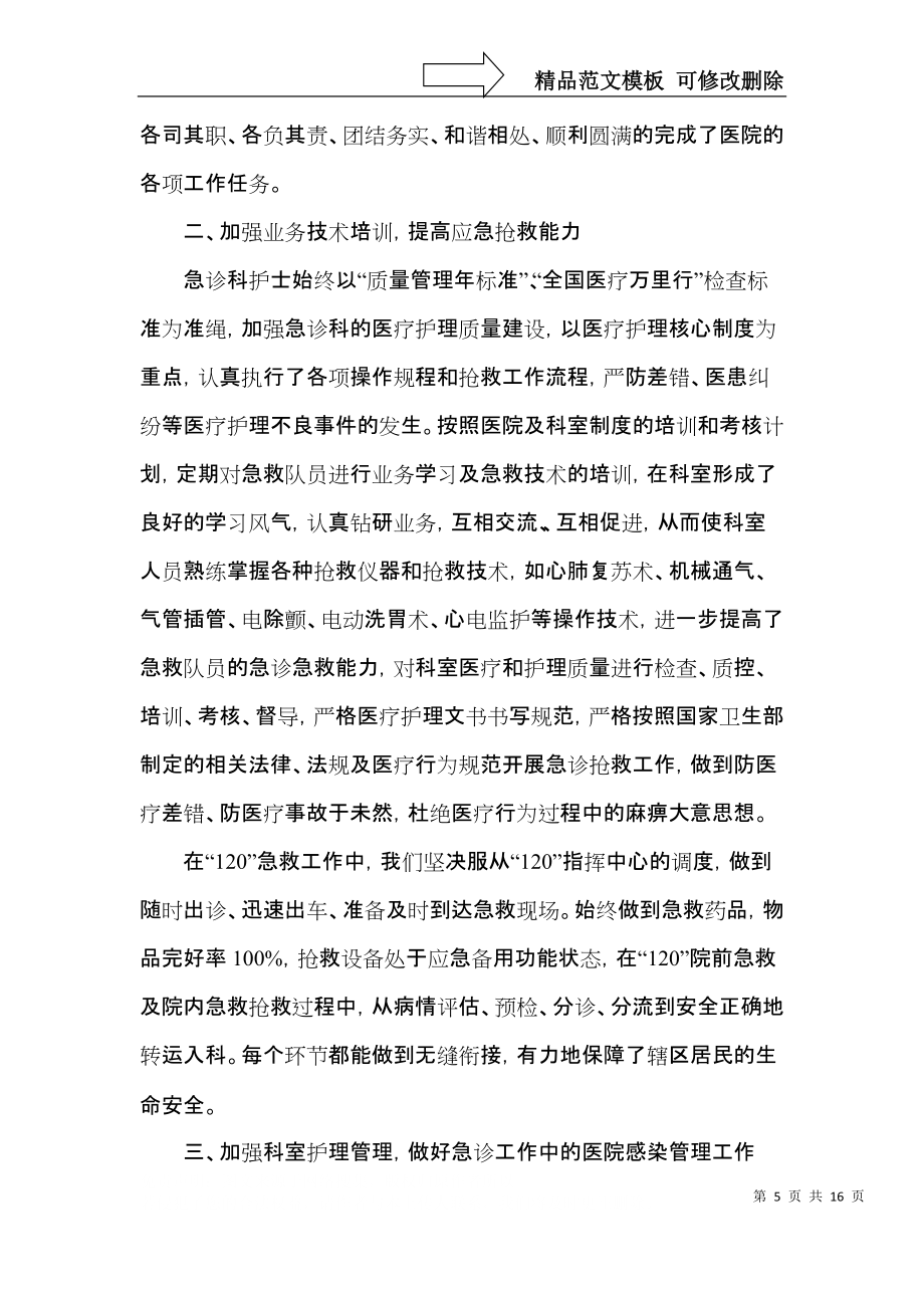 急诊科个人年终总结_第5页