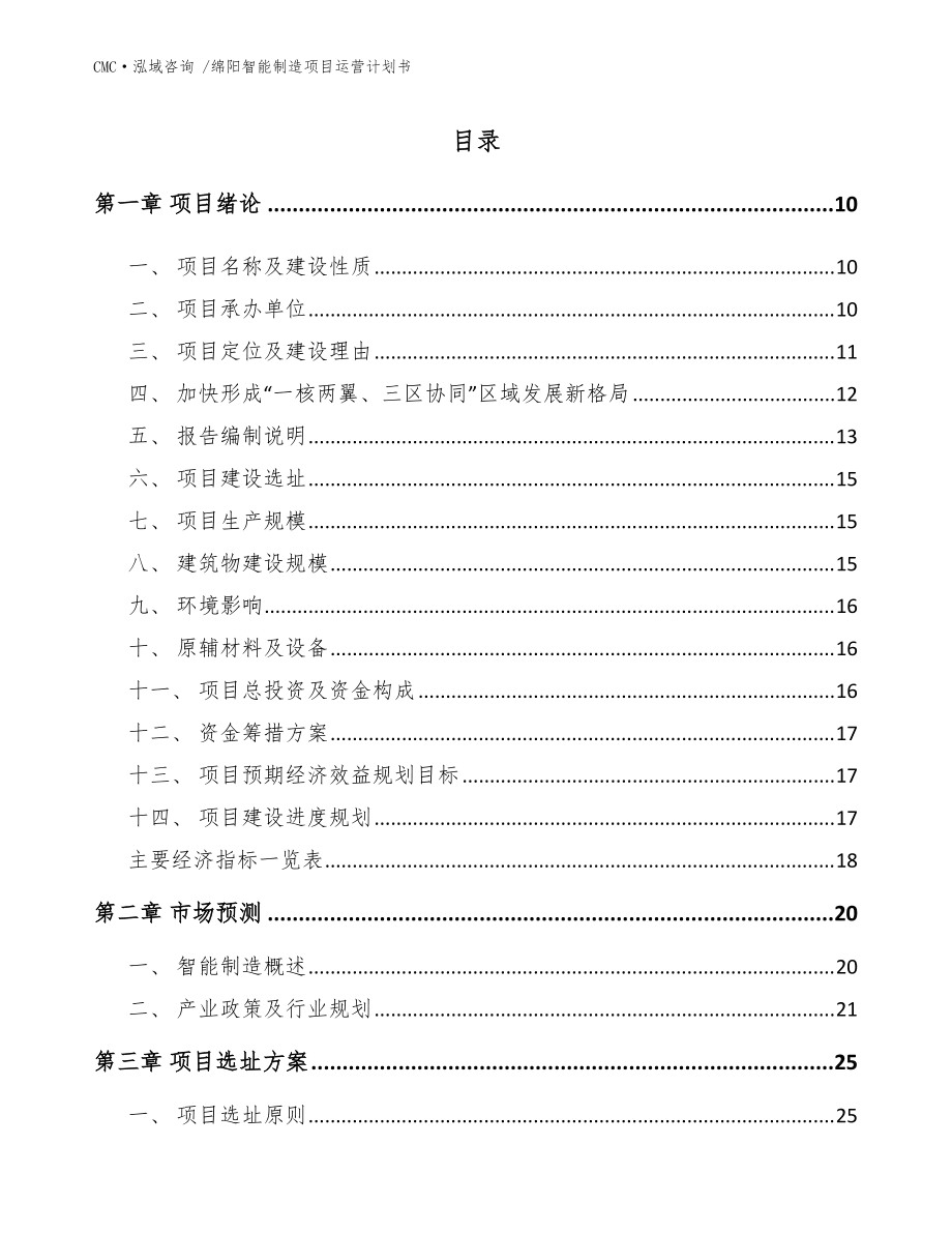 绵阳智能制造项目运营计划书【模板】_第5页