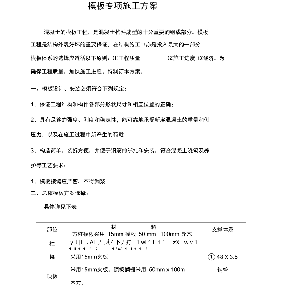 模板安装方案_第1页