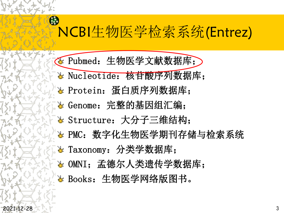 PubMed使用詳解ppt課件_第3頁