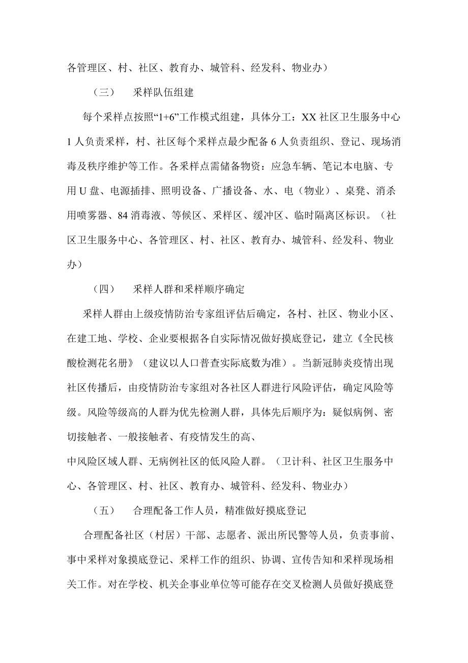 2021XX街道全民核酸检测工作预案(试行)_第4页