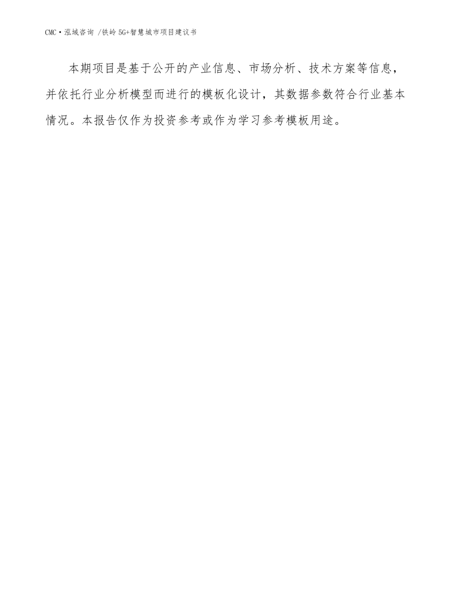 铁岭5G+智慧城市项目建议书模板_第3页