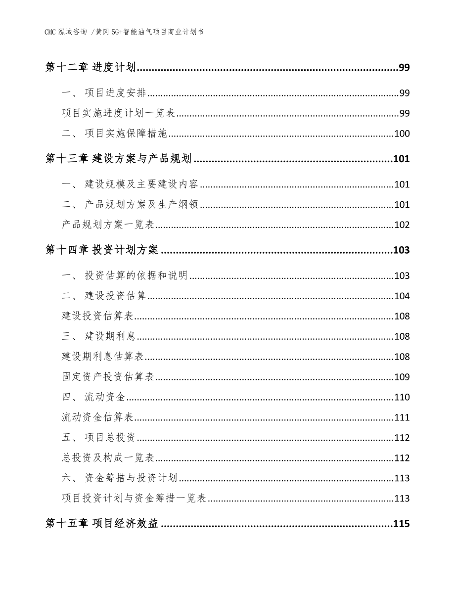 黃岡5G+智能油氣項目商業(yè)計劃書-模板_第5頁