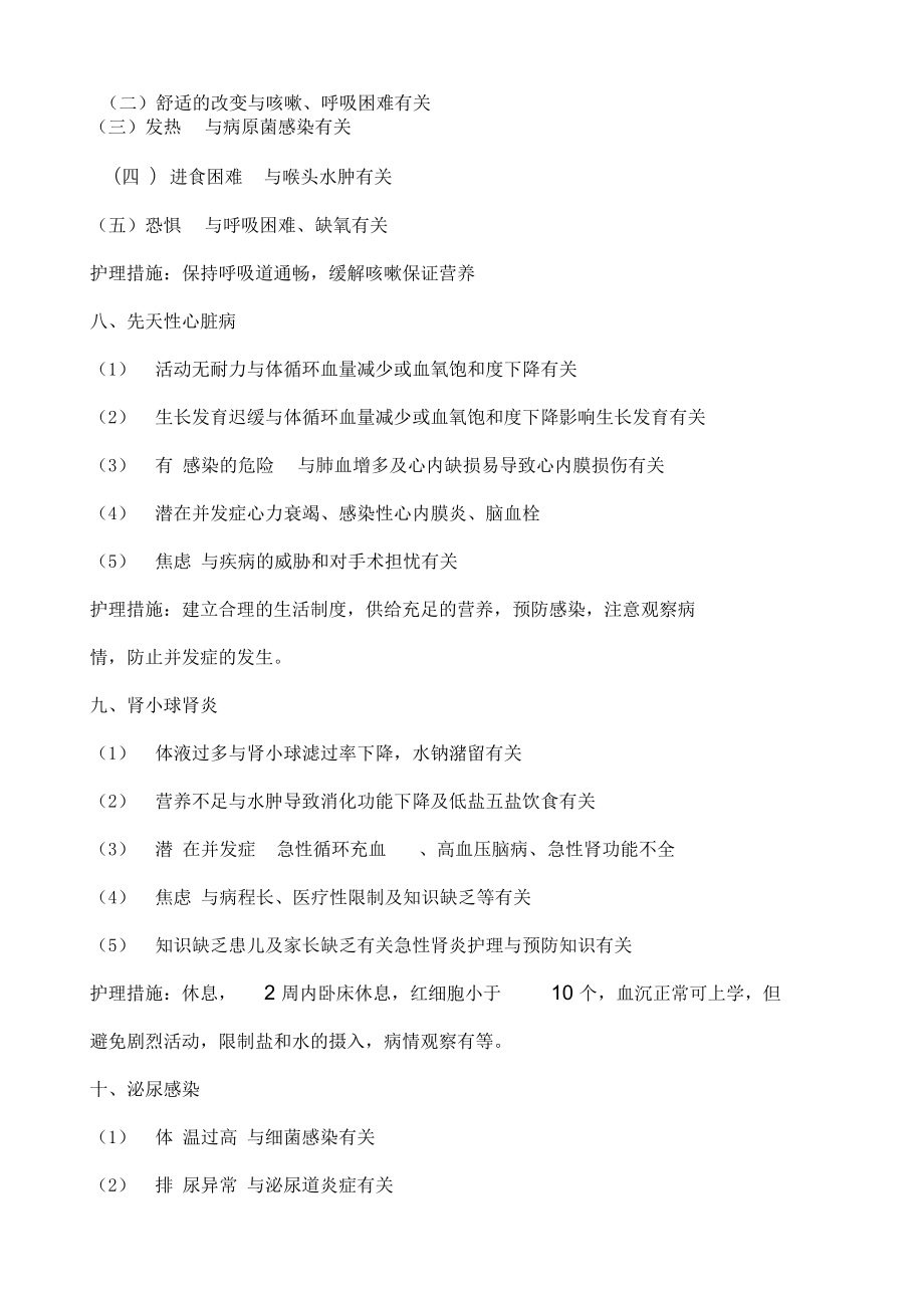 儿科常用护理诊断_第3页