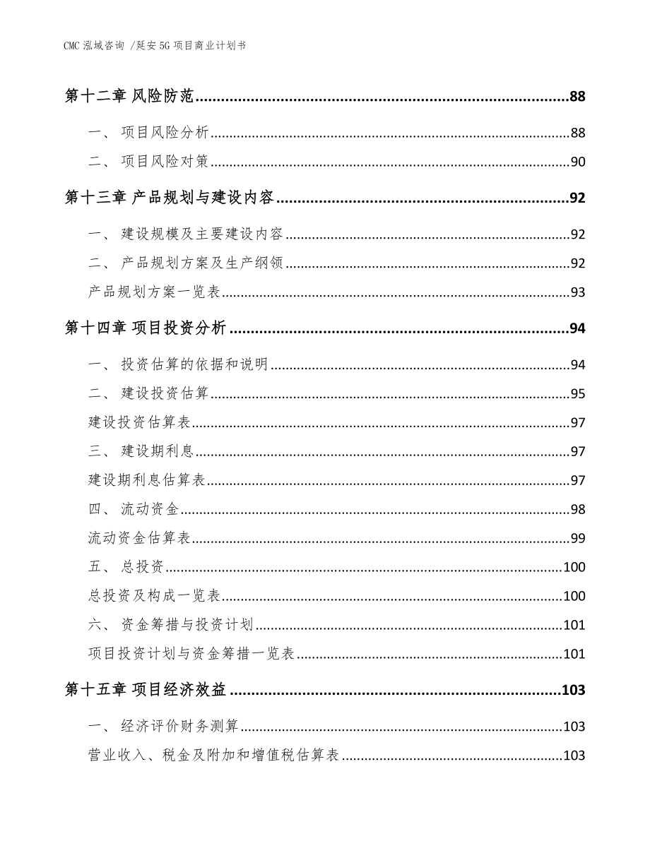 延安5G項目商業計劃書【模板參考】_第5頁
