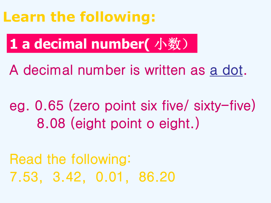 七年级英语上册 CHAPTER FOUR The world of numbers课件 深圳牛津版_第5页