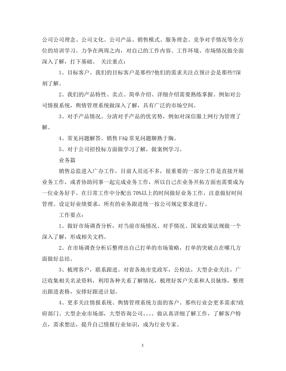 工作计划销售总监的工作计划_第3页