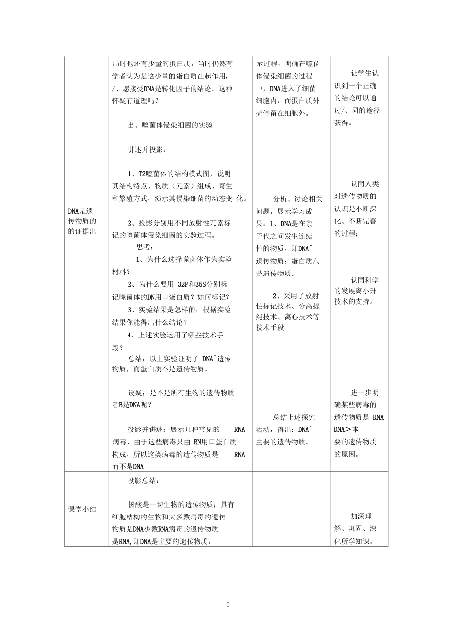 DNA是主要的遗传物质20001_第5页