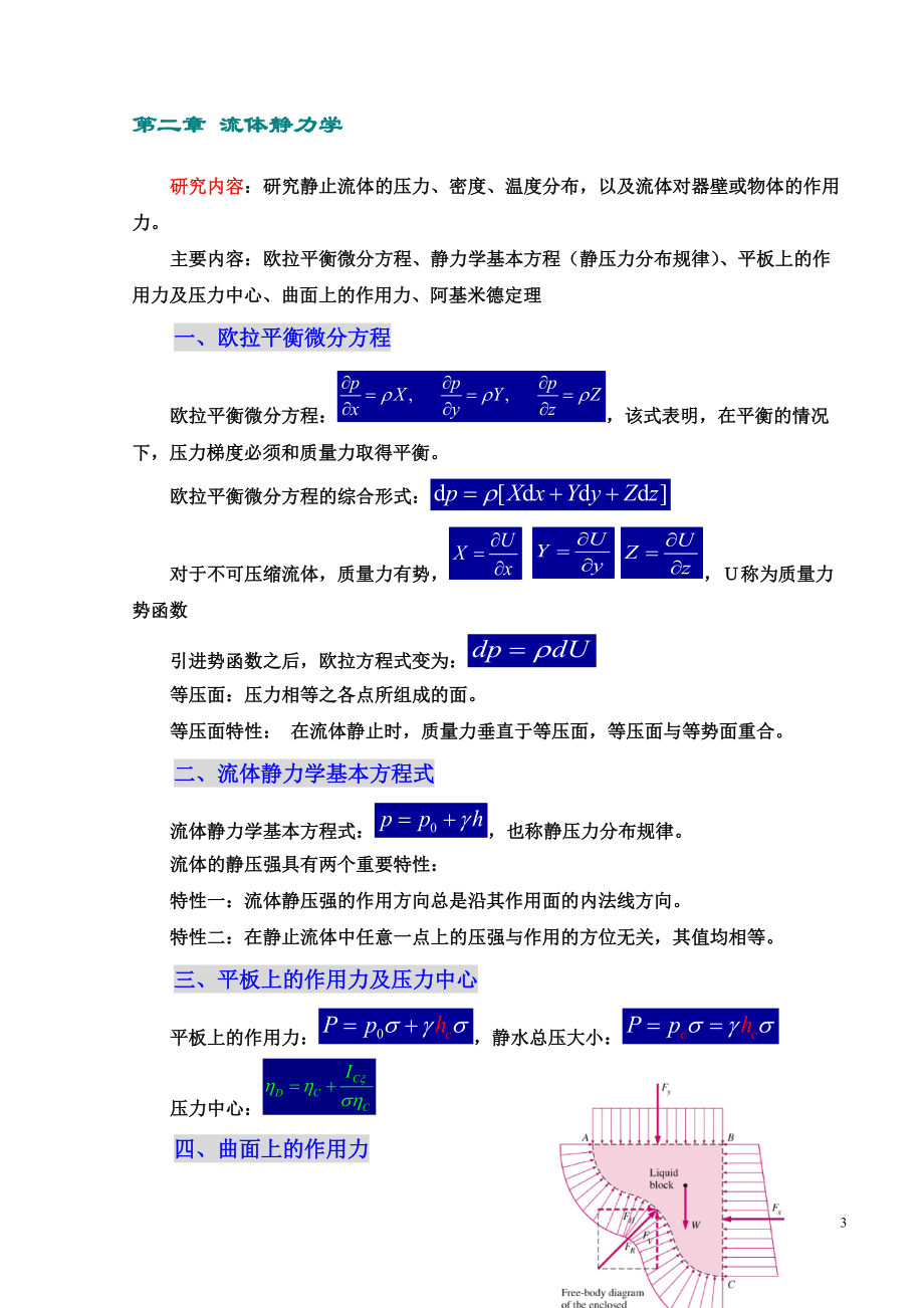 流体力学-总结+复习_第3页