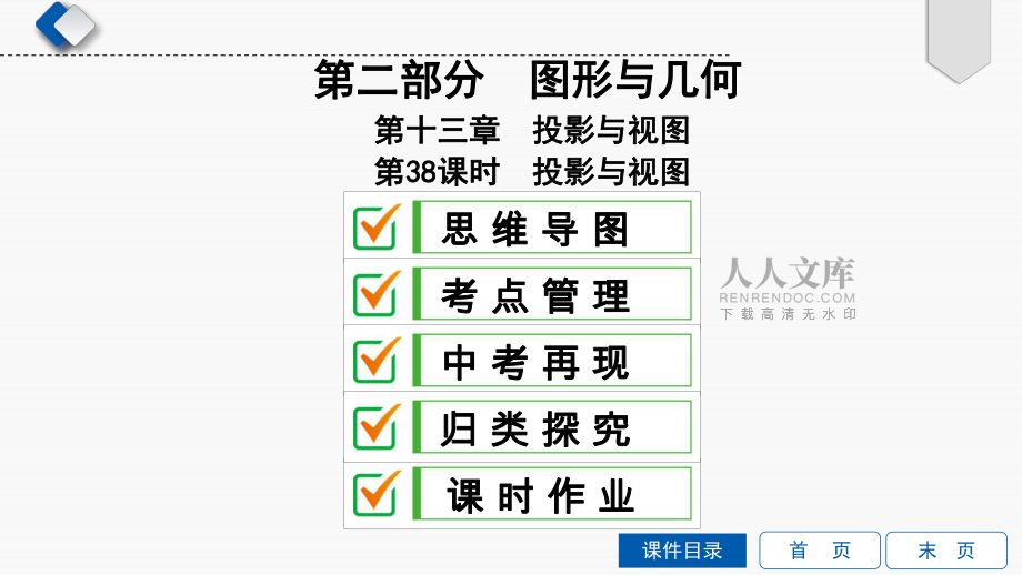 《备考2022中考数学总复习高效课堂夺分策略精品课件》第38课时 投影与视图_第2页
