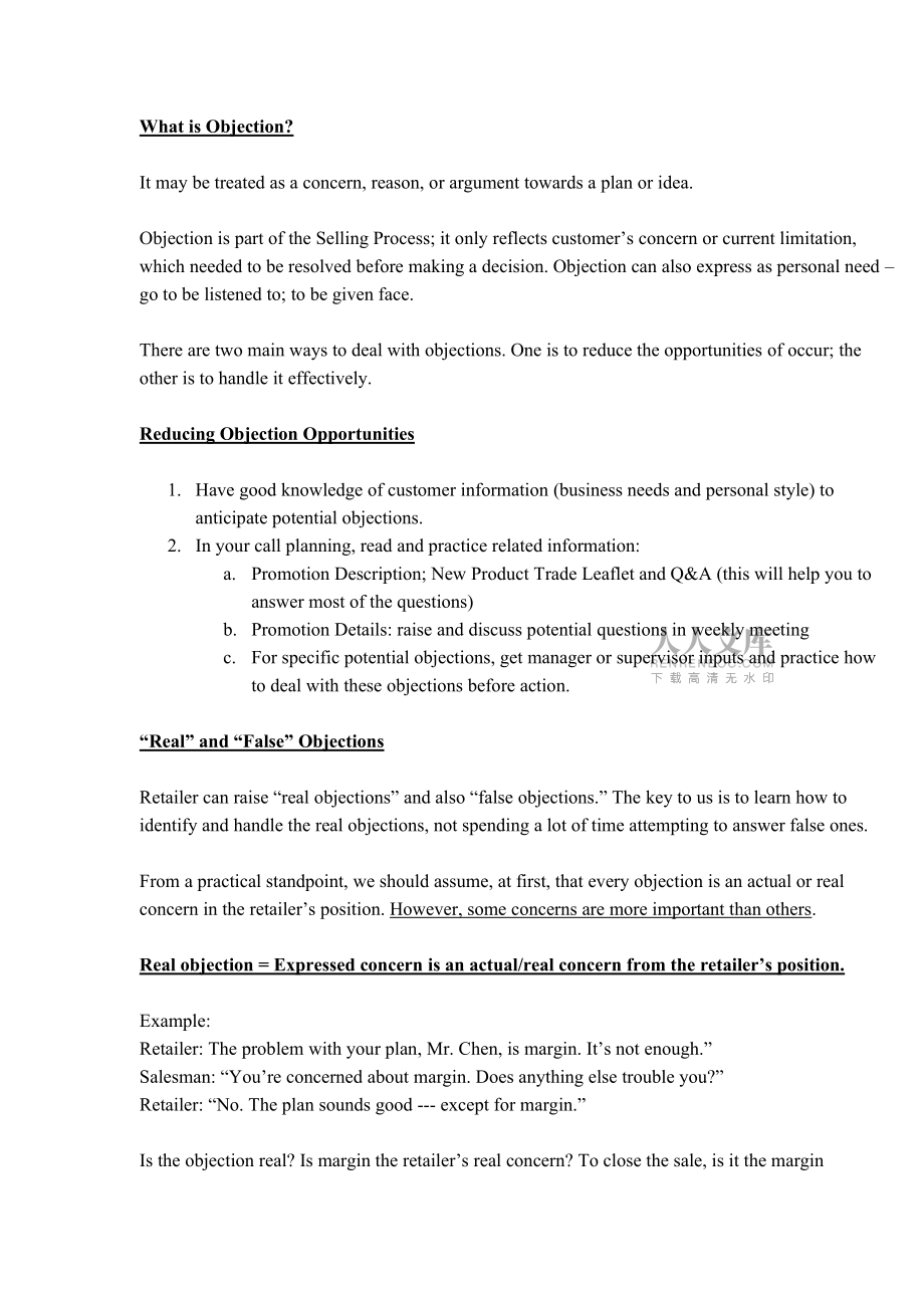 HANDLINGOBJECTIONS(英文版)(共9頁).doc_第2頁
