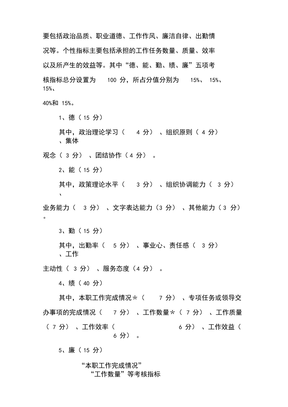 鄭州市機關事業(yè)單位工作人員平時考核實施方案量化考核表_第4頁