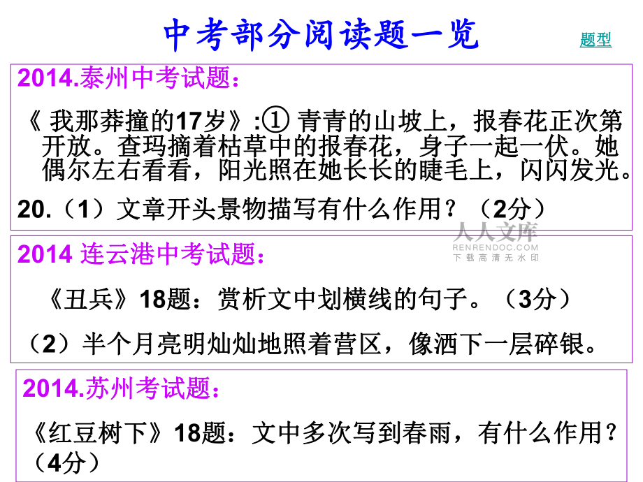 中考复习专题景物_第2页