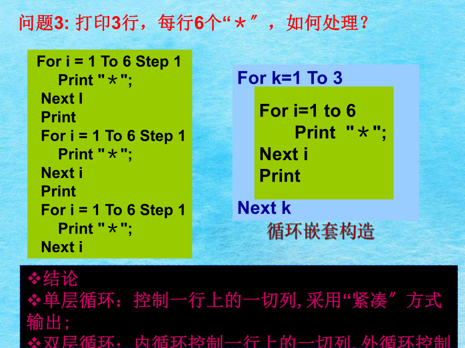 VB控制结构多重循环ppt课件_第5页