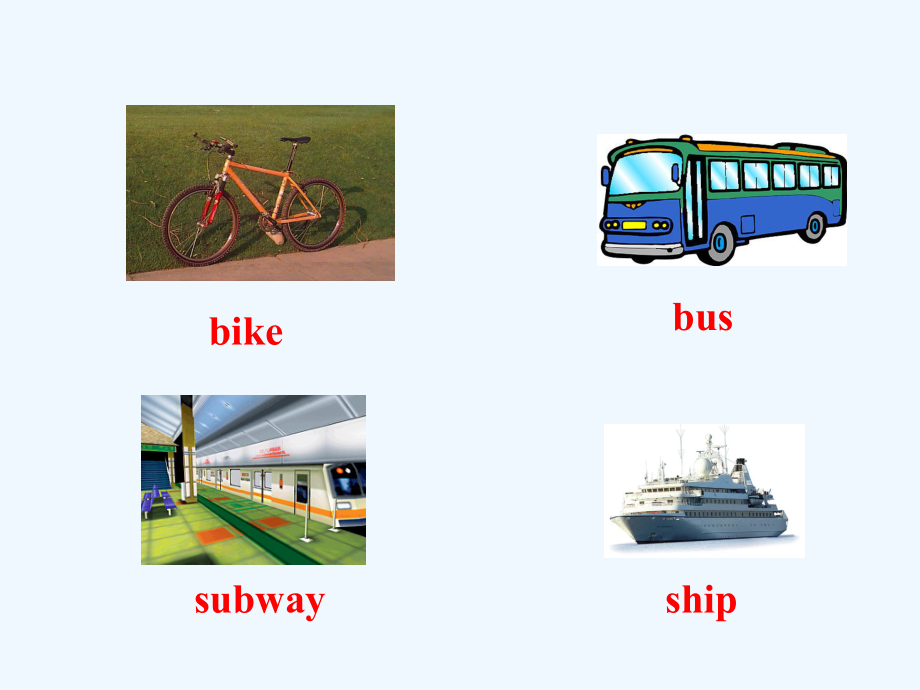 二年级下册英语课件-UNIT FIVE HOW DO YOU GO TO SCHOOL Lesson 18(1)_北京课改版_第3页