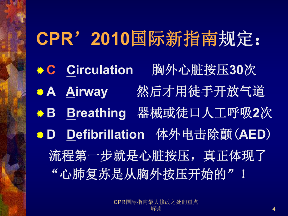 CPR國際指南最大修改之處的重點解讀課件_第4頁