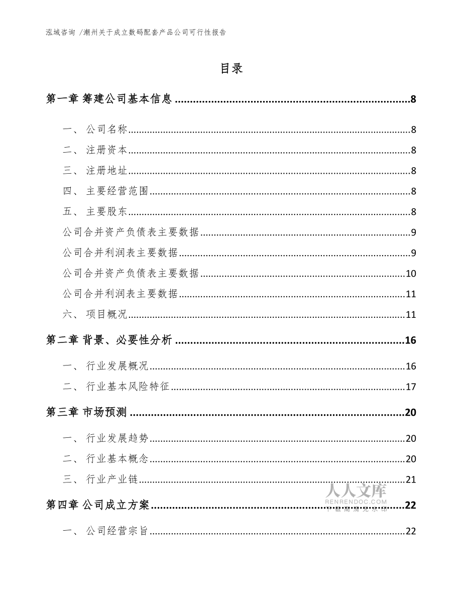 潮州关于成立数码配套产品公司可行性报告(模板)_第2页