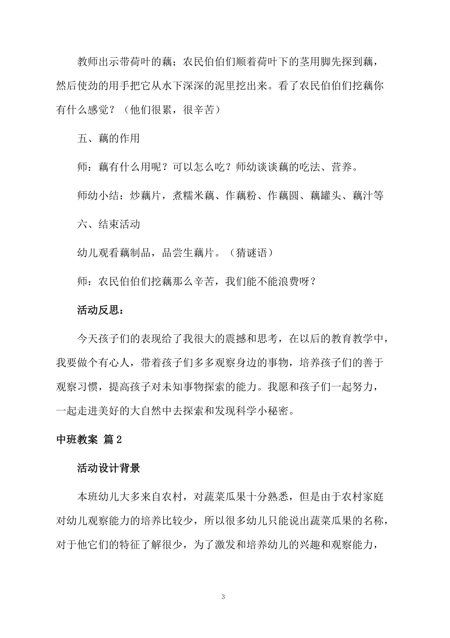 中班教案模板合集九篇_第3页