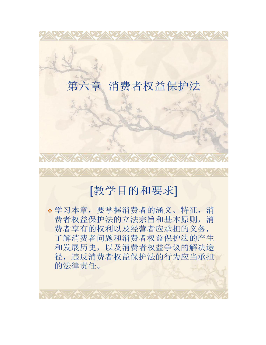 《经济法》第六章 消费者权益保护法_第1页