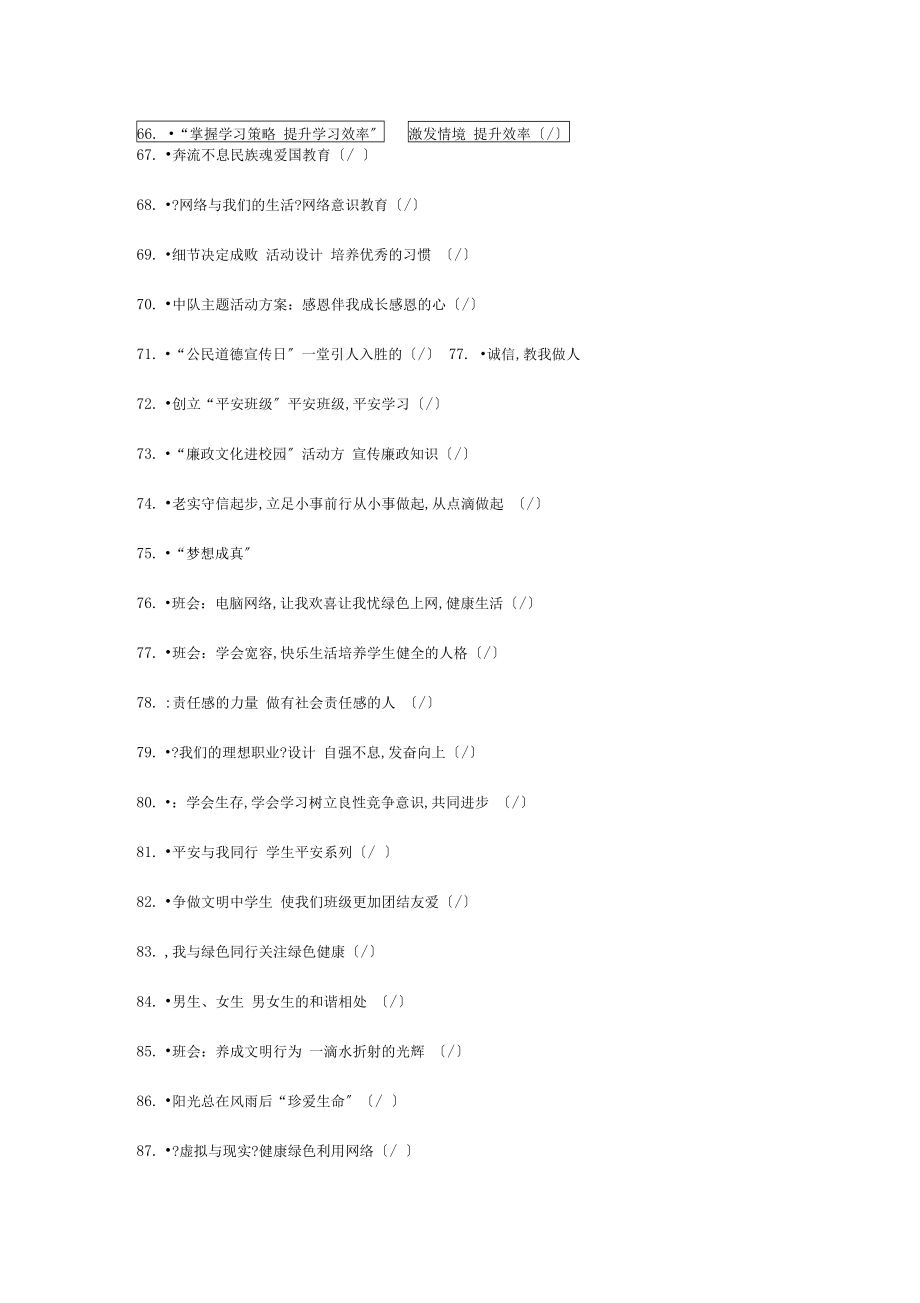 完整版主题班会主题名称大全_第4页