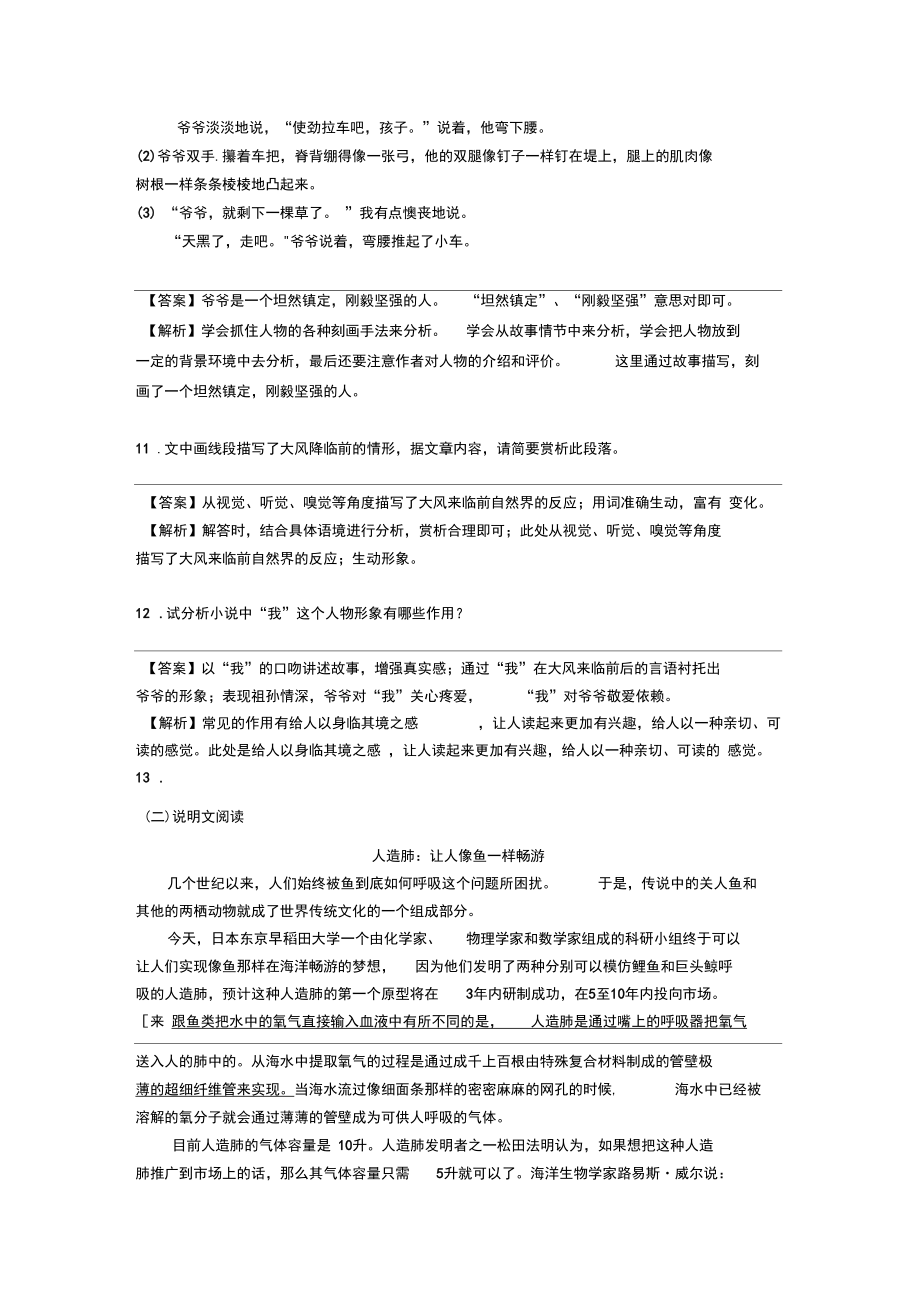 中考語文閱讀試題_第5頁