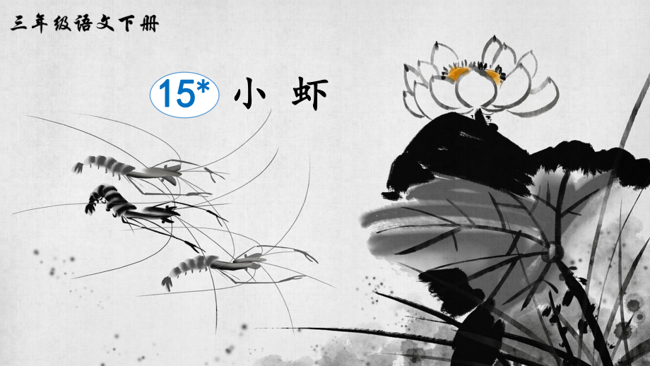 部編版三年級語文下冊第15課《小蝦》優(yōu)質(zhì)課件_第1頁