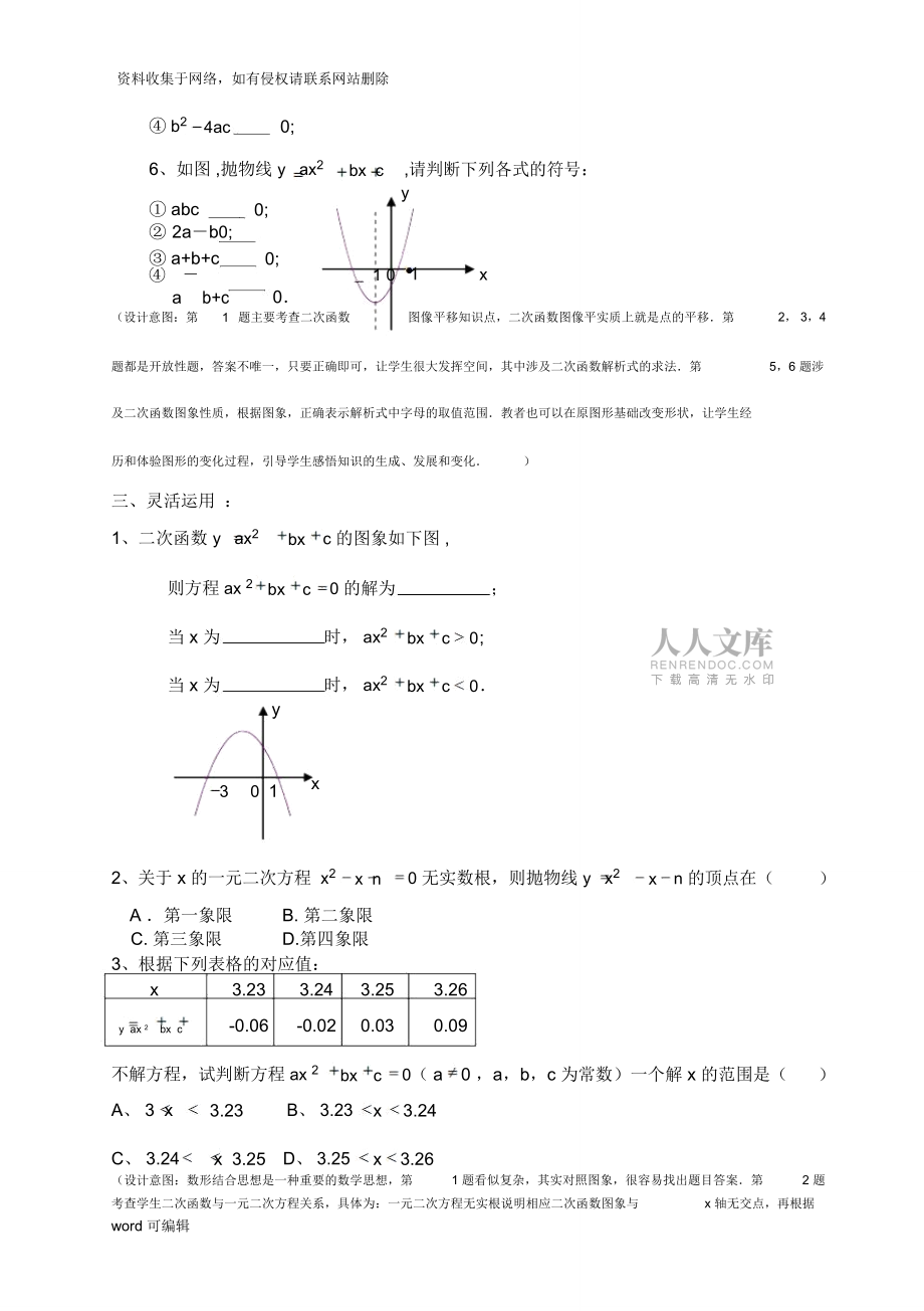二次函數(shù)復(fù)習(xí)課教案教程文件_第2頁
