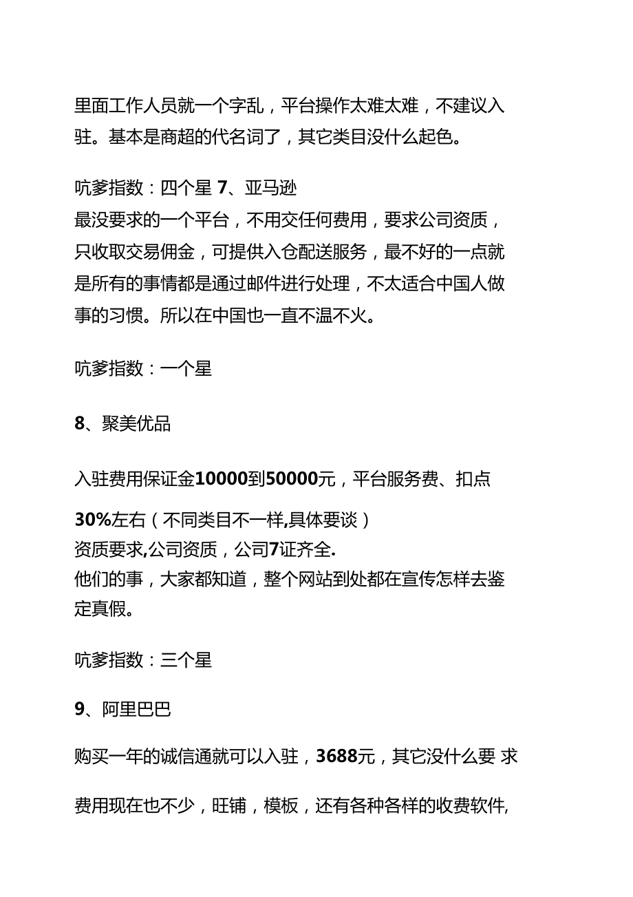 中国各电商平台入驻费用及要求_第5页