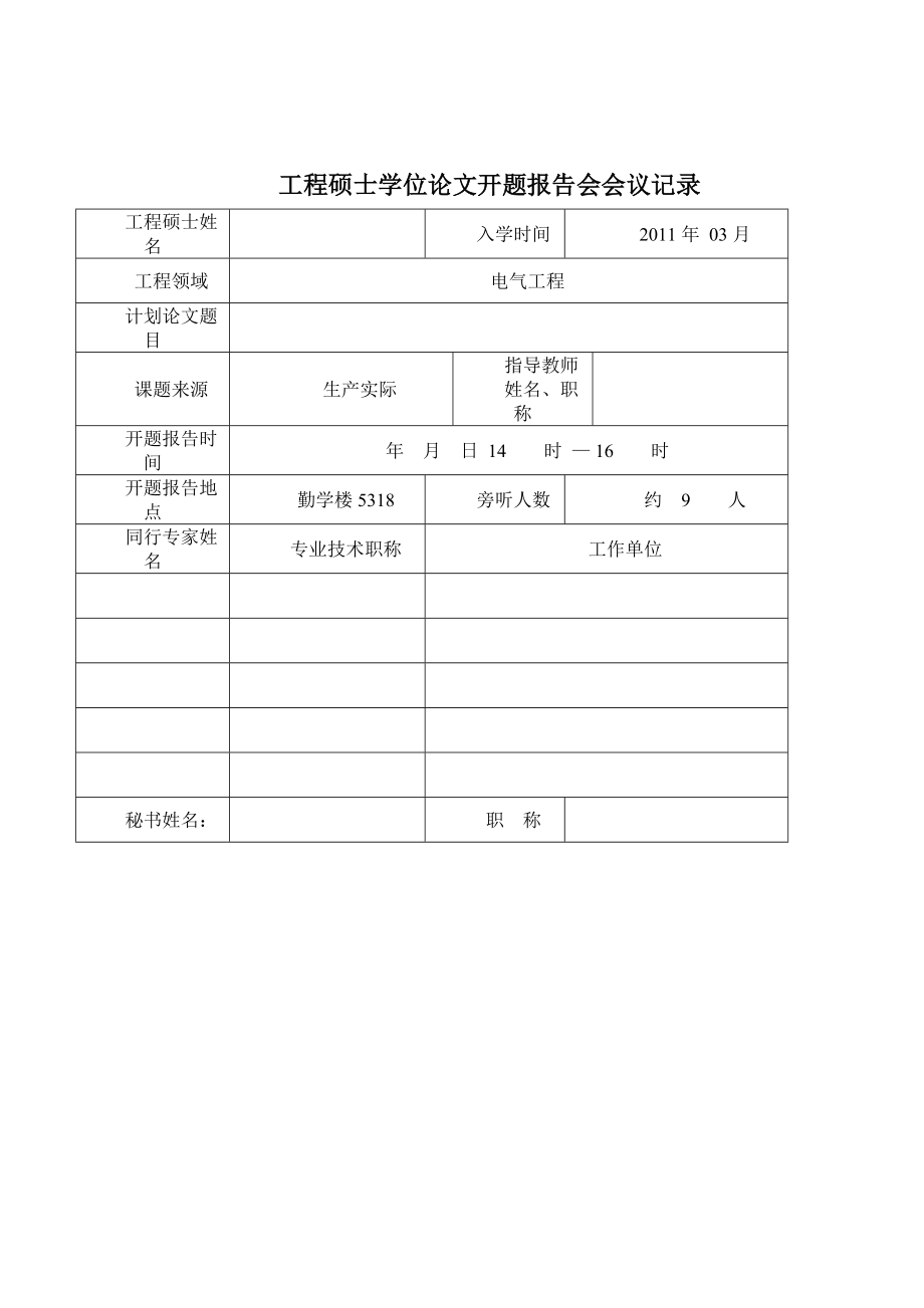 专题讲座资料(2021-2022年)工程硕士开题报告样板_第5页