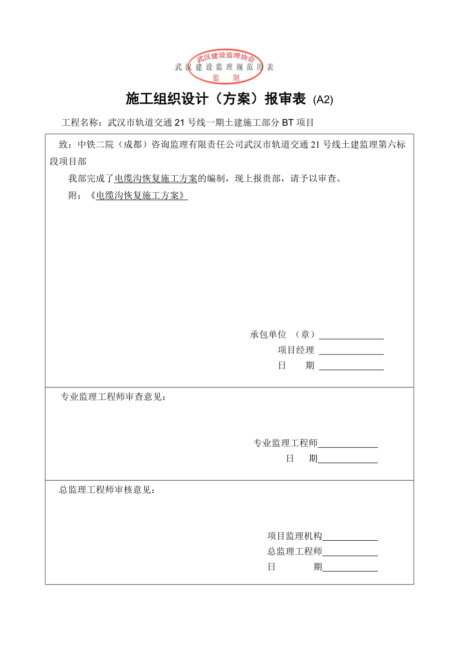 精品资料(2021-2022年收藏的)电缆沟清理施工方案.._第1页