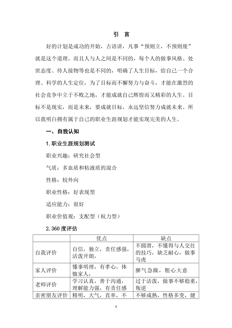 精品資料(2021-2022年收藏的)電氣自動(dòng)化專業(yè)—職業(yè)生涯規(guī)劃書概要_第4頁