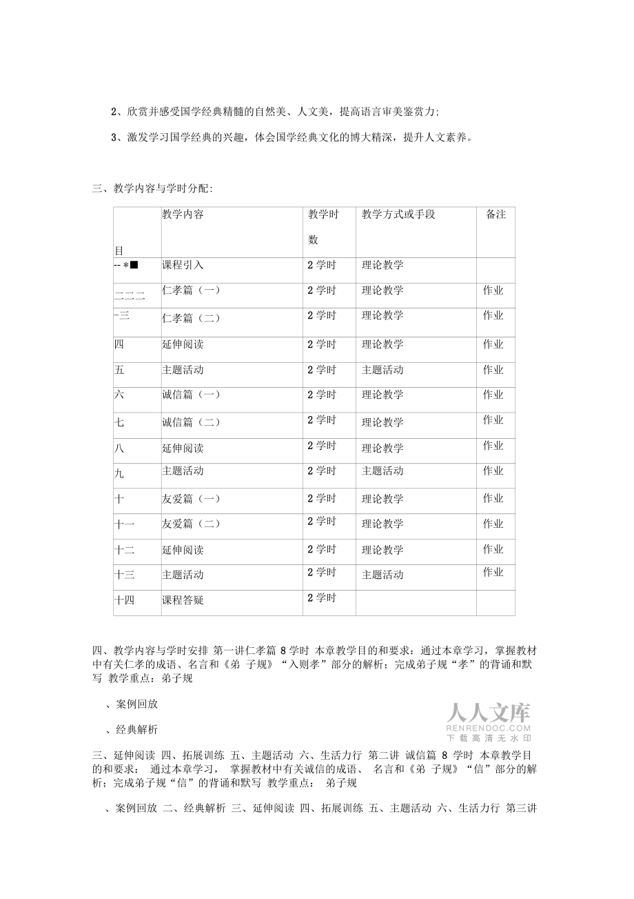 国学通识教程课程大纲_第2页
