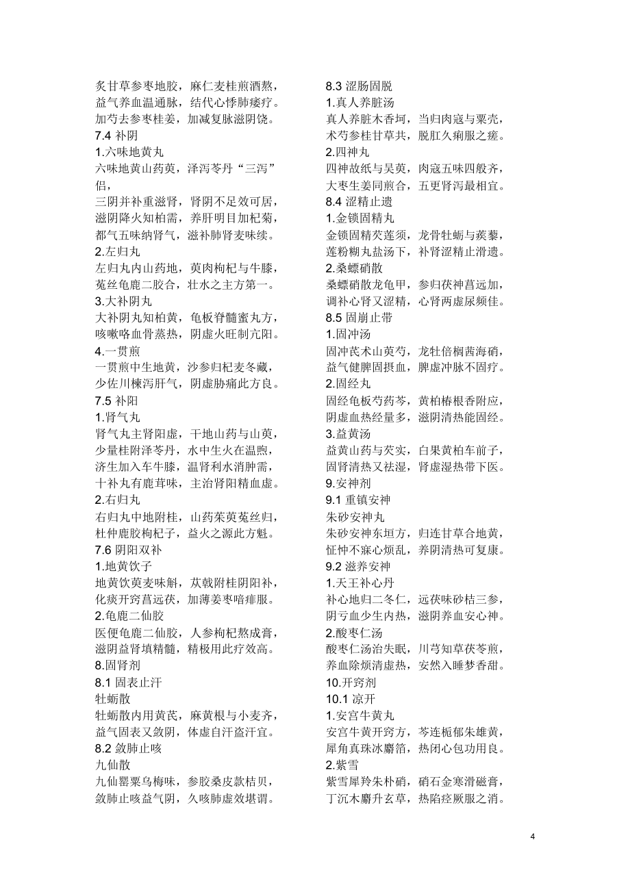 (完整版)七版方剂学方歌(打印版)_第4页