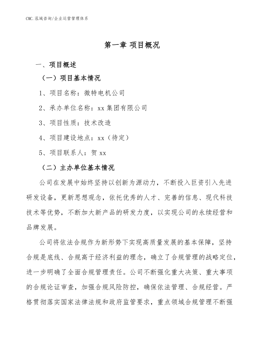 微特电机公司企业运营管理体系(模板)_第4页