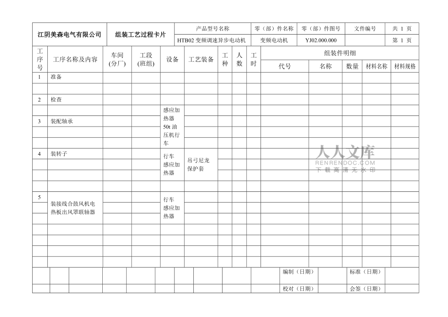 總裝工藝工藝卡片._第2頁