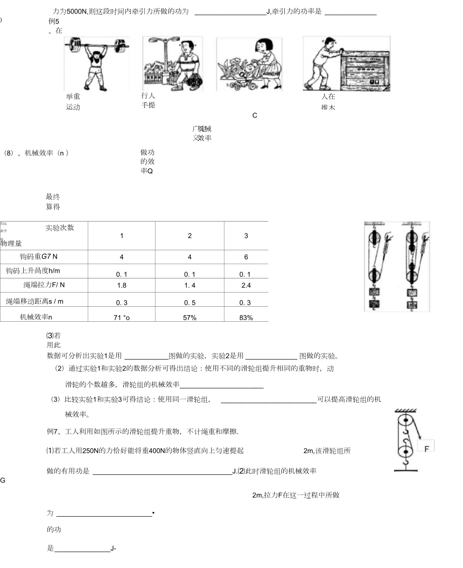 第十一章《簡(jiǎn)單機(jī)械和功》復(fù)習(xí)導(dǎo)學(xué)案_第3頁(yè)