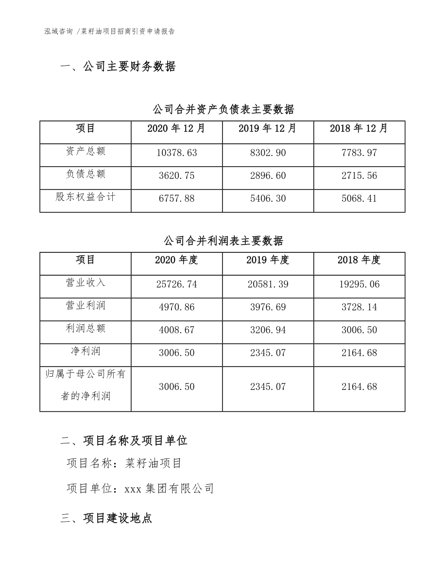 菜籽油項(xiàng)目招商引資申請(qǐng)報(bào)告(范文參考)_第4頁