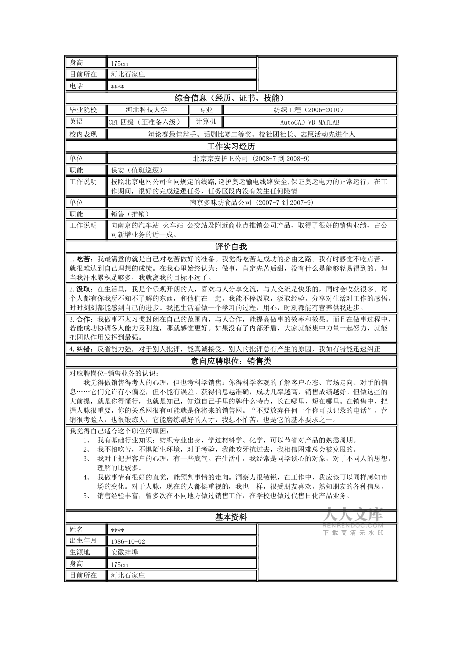 精品资料(2021-2022年收藏)简历模板:最受欢迎的简历模板下载免费下载_第2页